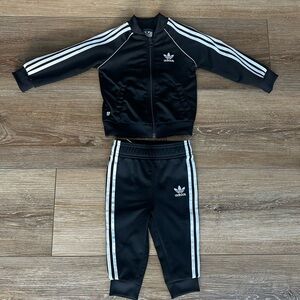 Adidas Kids' Black and White Track Suit